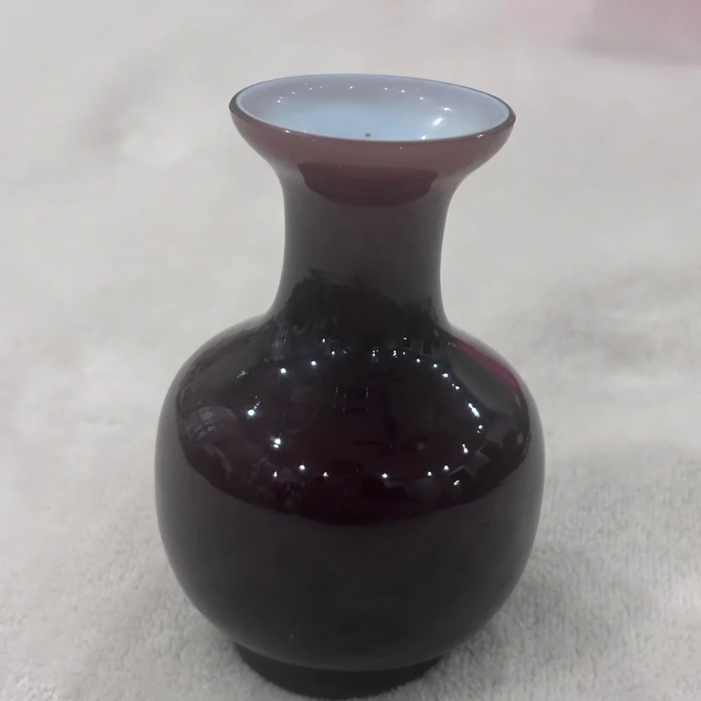 Mini Bud Vase Rich Burgundy Glass Vase